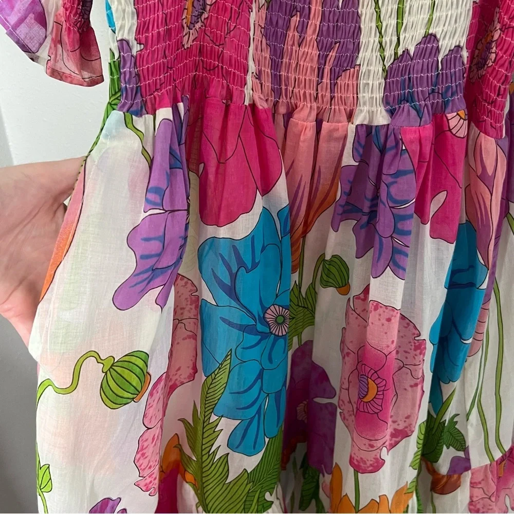 Mille Kiki Mini Dress in Sedgwick Floral Size Large New - Picture 7 of 9